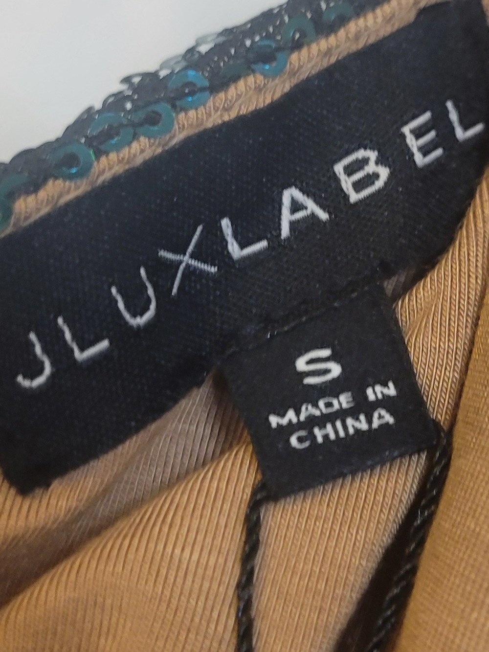 JLUXLABEL Teal & Green One-Shoulder Sequin Dress - Picture 3 of 4